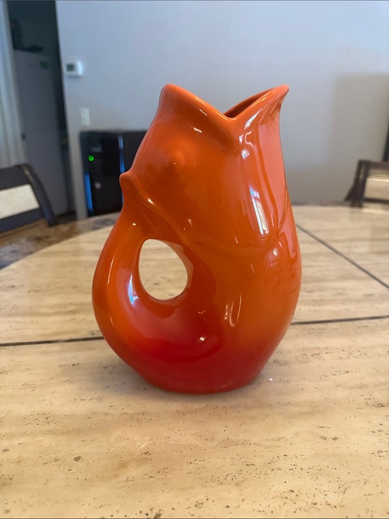 Gurgle pot Other - Gurgle pot red ombré ceramic pitcher